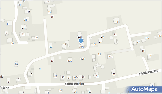 Piasek, Studzienicka, 19A, mapa Piasek