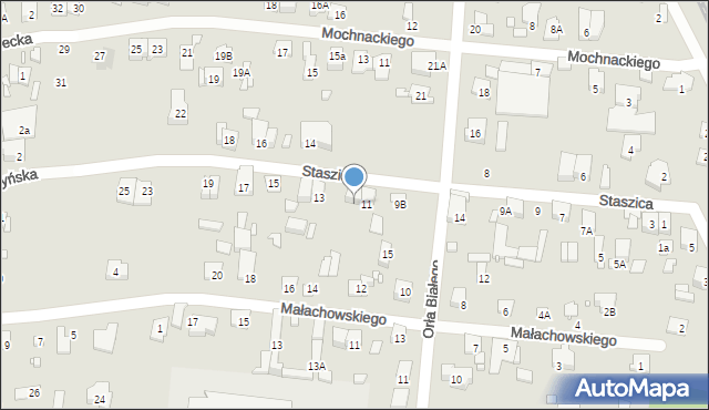 Piastów, Staszica Stanisława, 11A, mapa Piastów