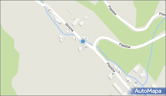 Piechowice, Stroma, 1, mapa Piechowice