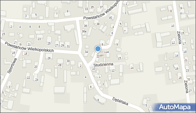 Pięczkowo, Studzienna, 11, mapa Pięczkowo