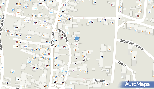 Piekary Śląskie, Studzienna, 10, mapa Piekary Śląskie