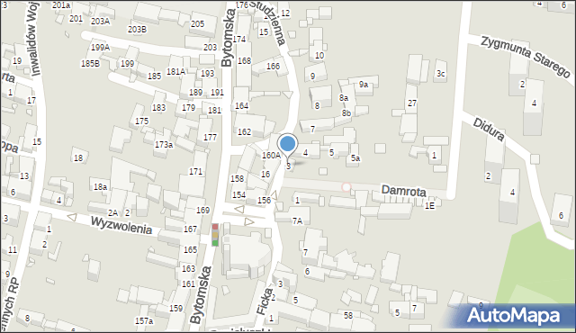 Piekary Śląskie, Studzienna, 3, mapa Piekary Śląskie