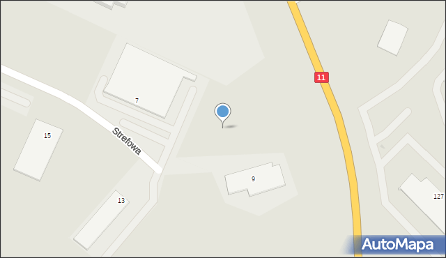 Piła, Strefowa, 9, mapa Piły
