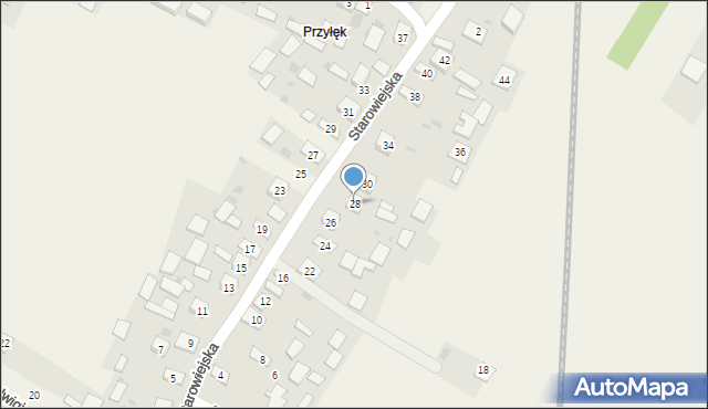 Pilchów, Starowiejska, 28, mapa Pilchów
