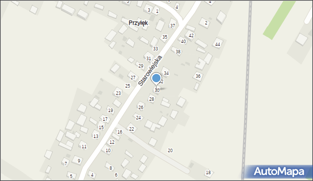 Pilchów, Starowiejska, 30, mapa Pilchów