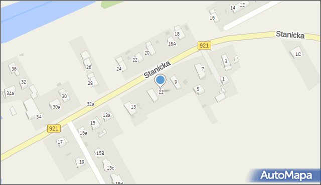 Pilchowice, Stanicka, 11, mapa Pilchowice