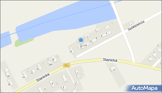 Pilchowice, Stanicka, 14, mapa Pilchowice