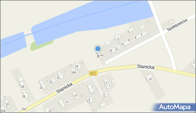 Pilchowice, Stanicka, 16, mapa Pilchowice