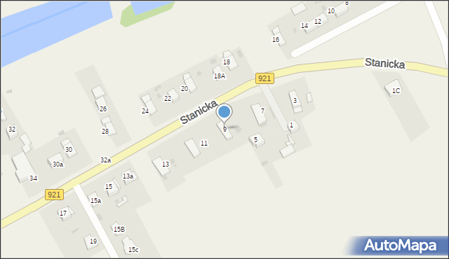 Pilchowice, Stanicka, 9, mapa Pilchowice