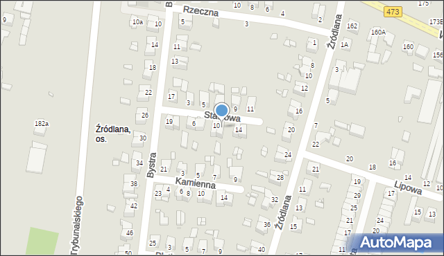 Piotrków Trybunalski, Stawowa, 12, mapa Piotrków Trybunalski