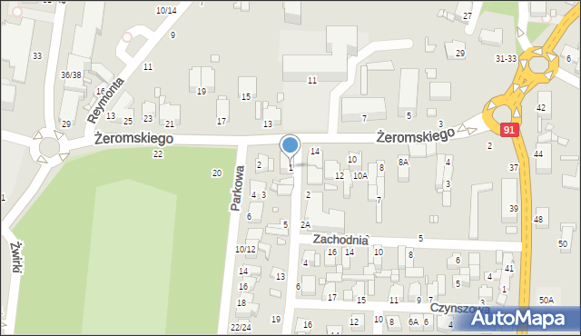 Piotrków Trybunalski, Stodolniana, 1, mapa Piotrków Trybunalski
