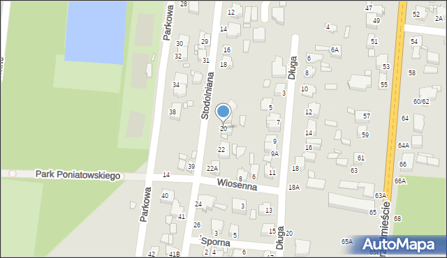 Piotrków Trybunalski, Stodolniana, 20, mapa Piotrków Trybunalski