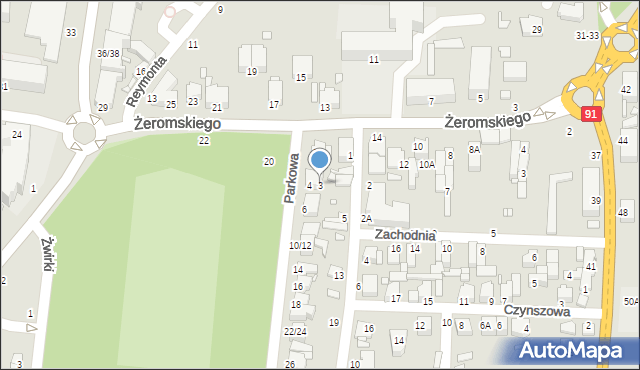 Piotrków Trybunalski, Stodolniana, 3, mapa Piotrków Trybunalski