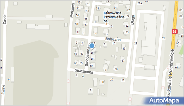 Piotrków Trybunalski, Stodolniana, 46, mapa Piotrków Trybunalski