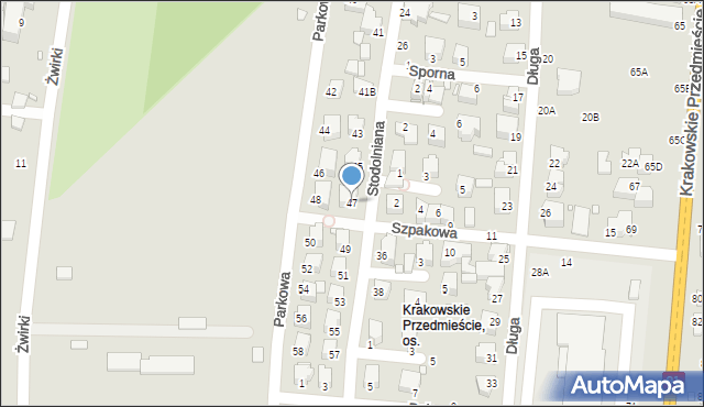Piotrków Trybunalski, Stodolniana, 47, mapa Piotrków Trybunalski
