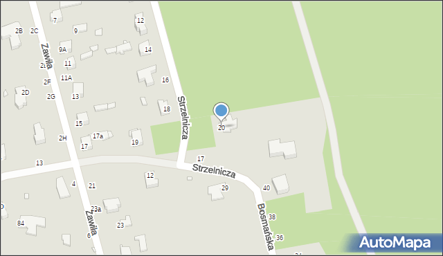 Piotrków Trybunalski, Strzelnicza, 20, mapa Piotrków Trybunalski