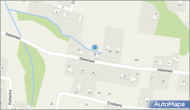 Pisarzowice, Stawowa, 8, mapa Pisarzowice