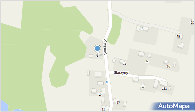 Płaza, Starzyny, 4, mapa Płaza