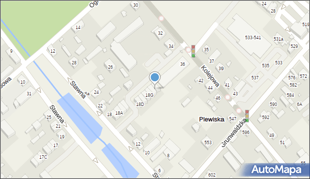 Plewiska, Stawna, 18J, mapa Plewiska