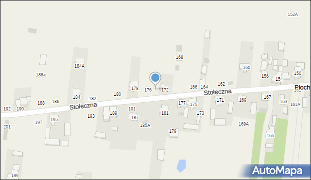 Płochocin, Stołeczna, 174, mapa Płochocin