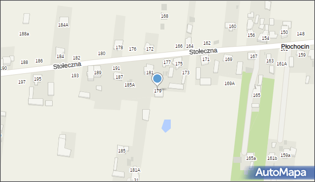 Płochocin, Stołeczna, 179, mapa Płochocin