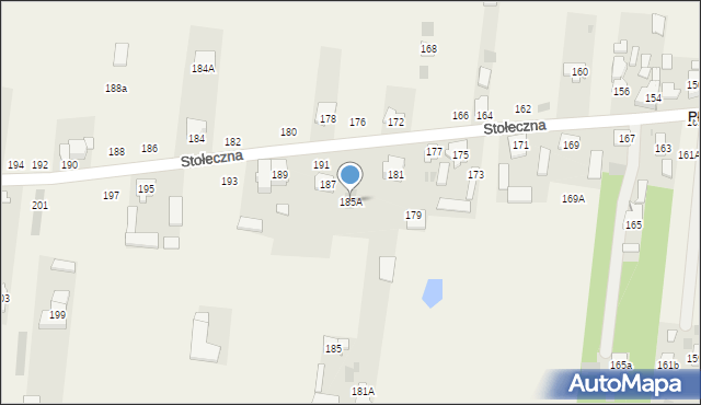 Płochocin, Stołeczna, 185A, mapa Płochocin