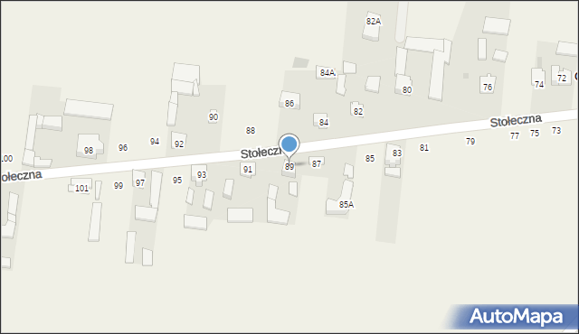 Płochocin, Stołeczna, 89, mapa Płochocin