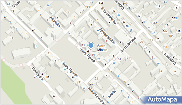 Płock, Stary Rynek, 17, mapa Płock