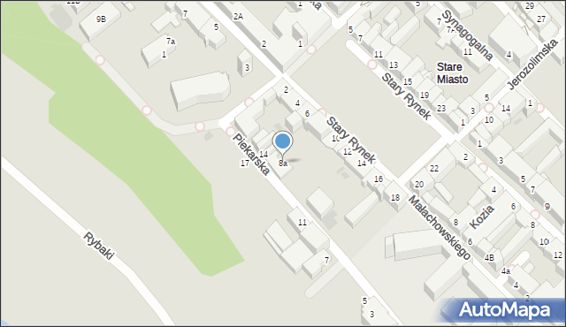 Płock, Stary Rynek, 8a, mapa Płock