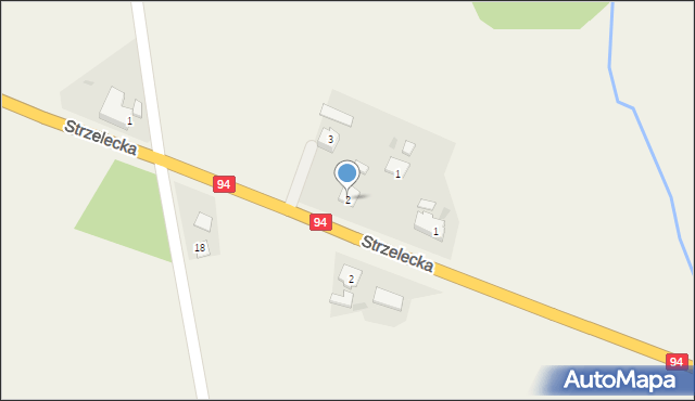 Płużniczka, Strzelecka, 2, mapa Płużniczka