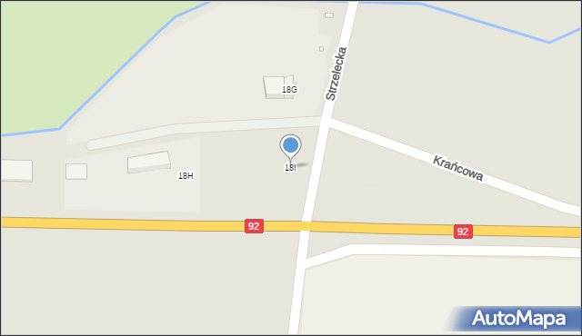 Pniewy, Strzelecka, 18I, mapa Pniewy