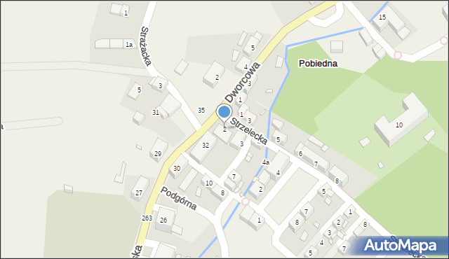 Pobiedna, Strzelecka, 2, mapa Pobiedna