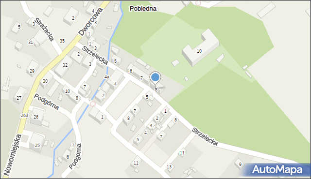 Pobiedna, Strzelecka, 8, mapa Pobiedna