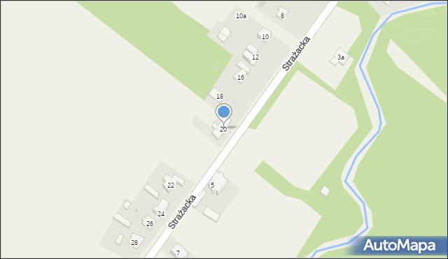 Poczesna, Strażacka, 20, mapa Poczesna