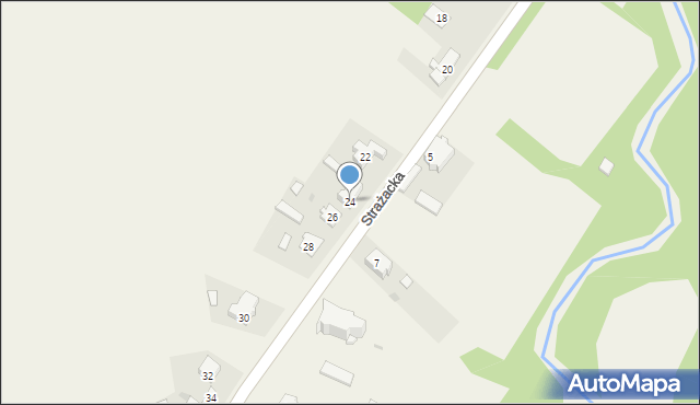 Poczesna, Strażacka, 24, mapa Poczesna