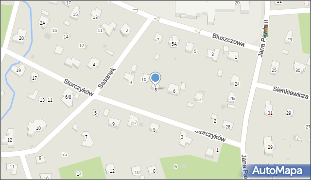Podkowa Leśna, Storczyków, 8, mapa Podkowa Leśna