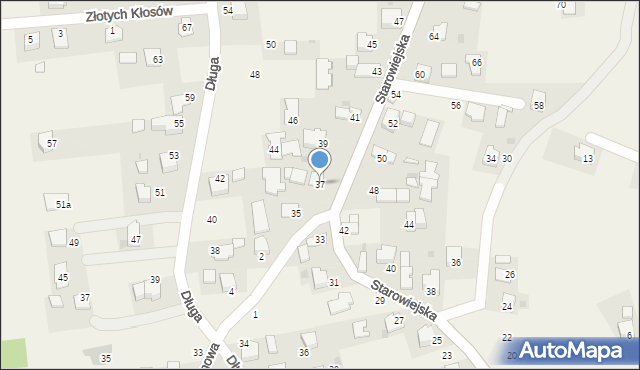 Podolsze, Starowiejska, 37, mapa Podolsze