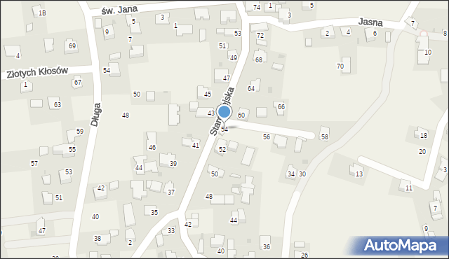 Podolsze, Starowiejska, 54, mapa Podolsze