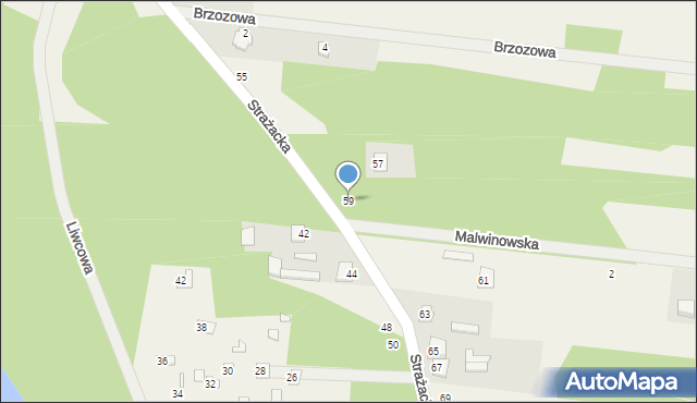 Pogorzelec, Strażacka, 59, mapa Pogorzelec