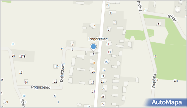 Pogorzelec, Strażacka, 6, mapa Pogorzelec