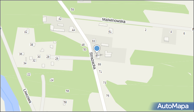 Pogorzelec, Strażacka, 67, mapa Pogorzelec