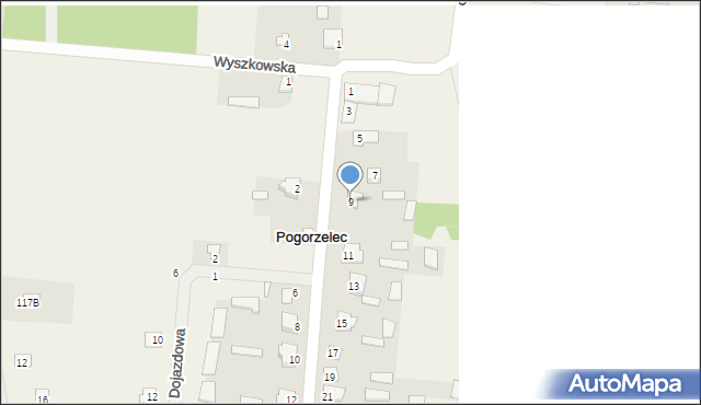 Pogorzelec, Strażacka, 9, mapa Pogorzelec