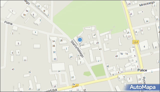 Police, Starzyńskiego Stefana, 2, mapa Police