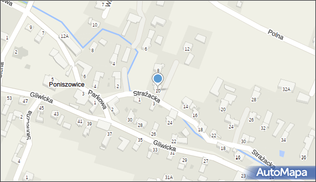 Poniszowice, Strażacka, 10, mapa Poniszowice