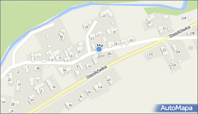 Poronin, Stasikówka, 12, mapa Poronin