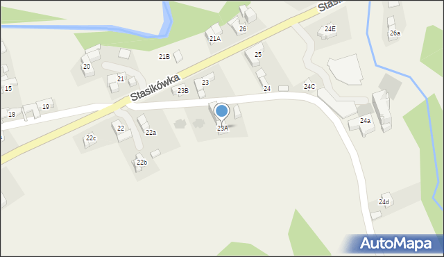Poronin, Stasikówka, 23A, mapa Poronin