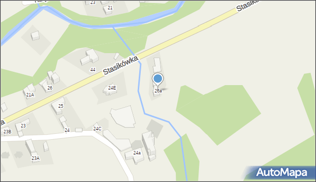 Poronin, Stasikówka, 26a, mapa Poronin