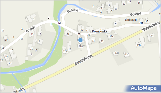 Poronin, Stasikówka, 28A, mapa Poronin