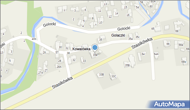 Poronin, Stasikówka, 33a, mapa Poronin