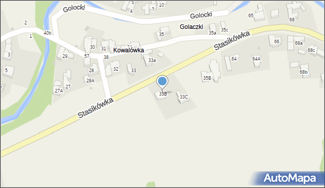Poronin, Stasikówka, 33B, mapa Poronin